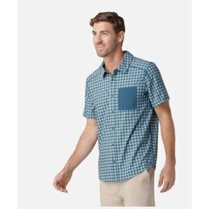 Smartwool Printed Shirt S/S‎ Button Front Twilight Print Sz XXL NWT $85